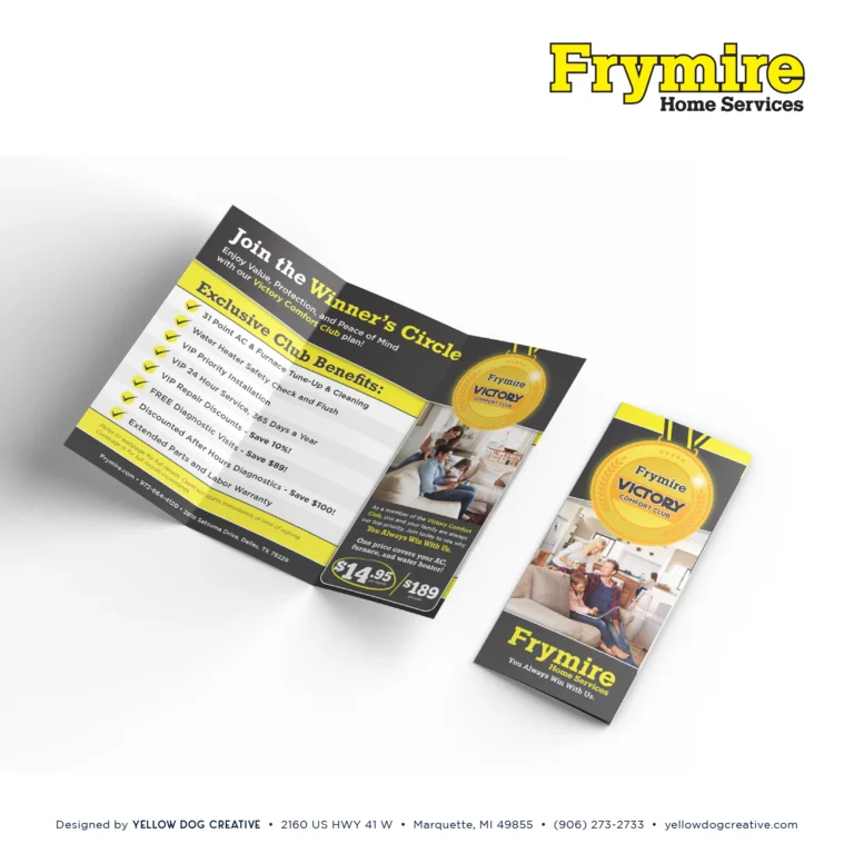 a brochure and a book